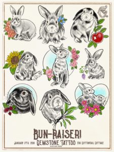 Gemstone Bunny Fundraiser Poster