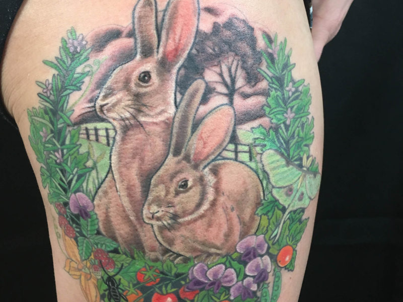 Rabbits And Vegetables Thigh Piece