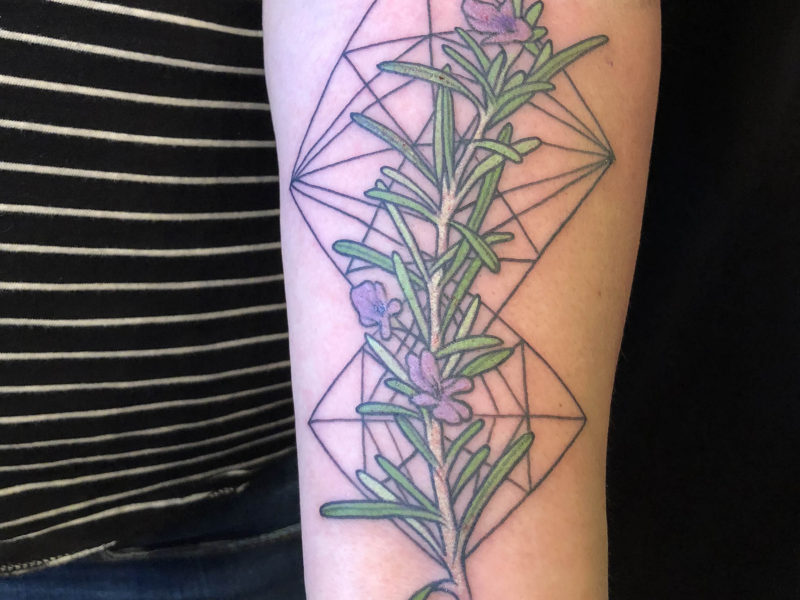 Matching rosemary tattoo for best friends.